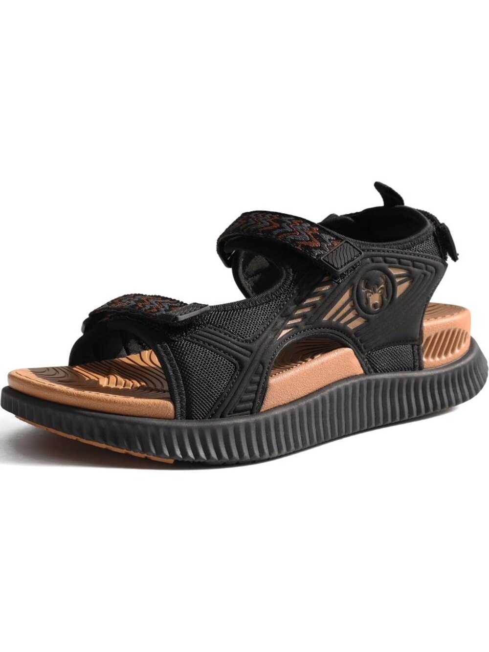 Women's Black Khaki Walking Sandals Summer Hiking Sport Recovery Cushion Shoes